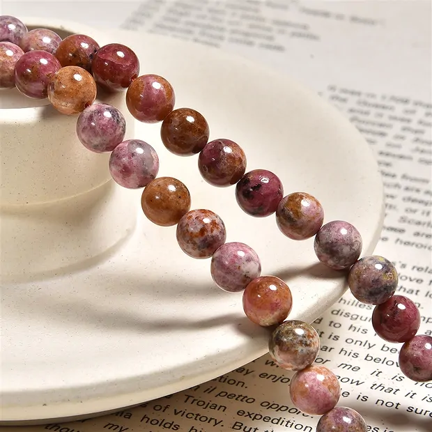 Strang Kugeln, Rhodonit (Bejing), 08mm (39cm) | Edelsteine, Heilsteine & Schmuck