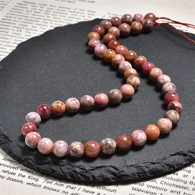 Strang Kugeln, Rhodonit (Bejing), 08mm (39cm) | Edelsteine, Heilsteine & Schmuck