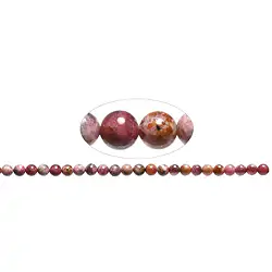 141310100723 String Beads, Rhodonite (Bejing), 08mm (39cm) | wholesaler gems & healing stones