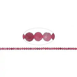 141310101621 String Beads, Rhodonite AA, 04mm, faceted | wholesaler gems & healing stones