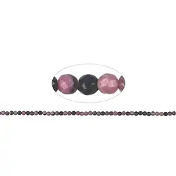141310104020 Strang Kugeln, Rhodonit, facettiert, 02mm (39cm) | Marco Schreier