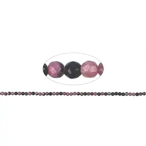 String Beads, Rhodonite, faceted, 02mm (39cm) | wholesaler gems & healing stones