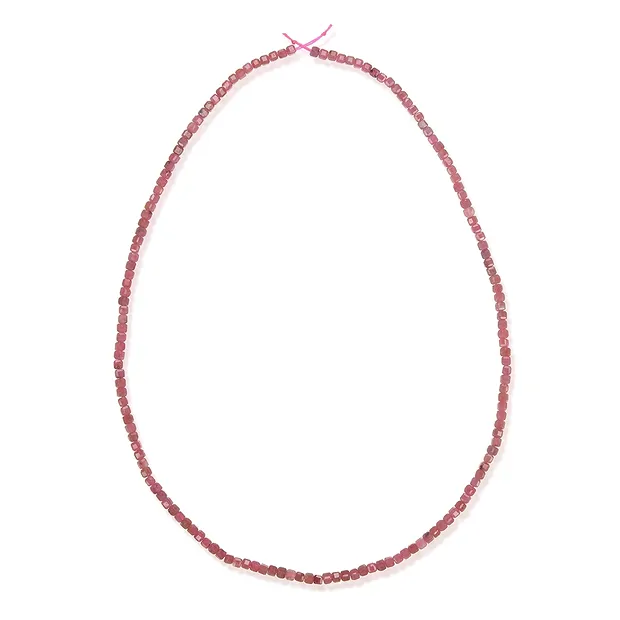 Strand cube, Rhodonite, faceted, 02.5mm | wholesaler gems & healing stones