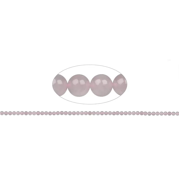 Cuentas de piedras preciosas, Cuarzo rosa, 02mm | Marco Schreier