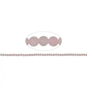 Strang Kugeln, Rosenquarz, matt, 04mm | Edelsteine, Heilsteine & Schmuck-Handel