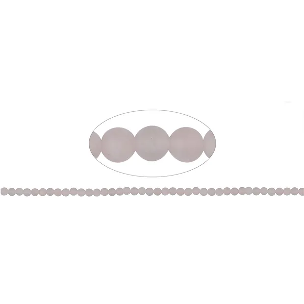 Strang Kugeln, Rosenquarz, matt, 04mm | Edelsteine, Heilsteine & Schmuck-Handel