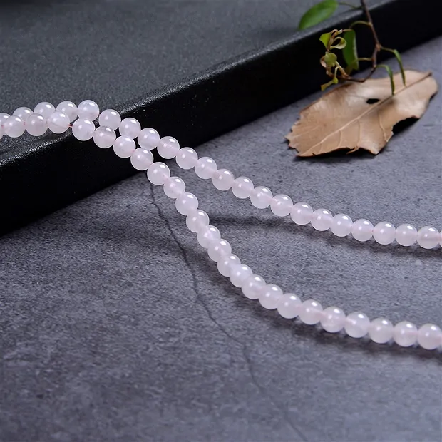 Rang de collier boules, Quartz rose, 04mm | Marco Schreier