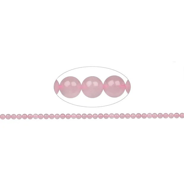 String Beads, Rose Quartz, 04mm | wholesaler gems, healing stones & jewelry