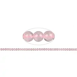 141330100321 Filo di perline, Quarzo rosa A+ (semitrasparente), 04 mm | Marco Schreier