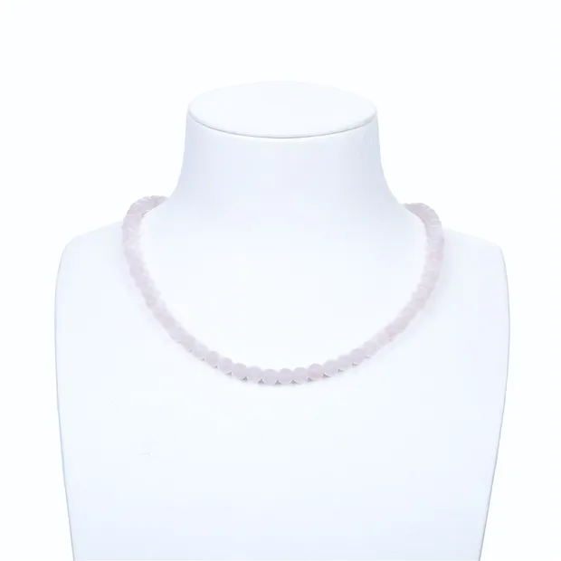 String Beads, Rose Quartz, matt, 06mm (39 cm) | wholesaler gems & healing stones