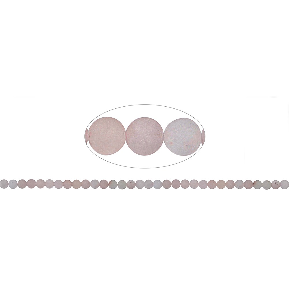 Rang de collier boules, Quartz rose, mat, 06mm (39 cm) | Marco Schreier