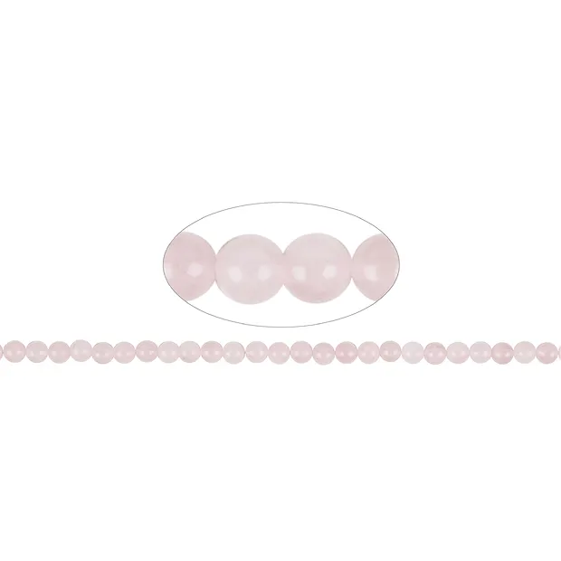 Rang de collier boules, Quartz rose, 06mm (environ) | Marco Schreier