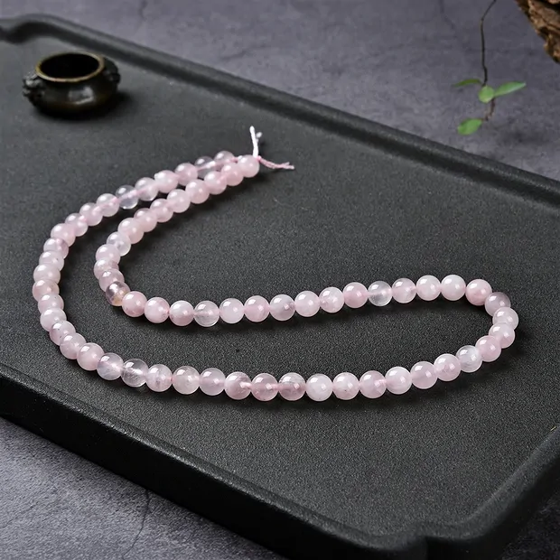 Filo di perline, Quarzo rosa A+ (semitrasparente), 06 mm (circa) | Marco Schreier