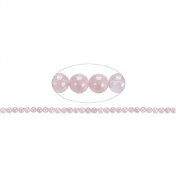 141330100521 Strang Kugeln, Rosenquarz A&#x2B; (semi-transparent), 06mm (ca.) | Marco Schreier