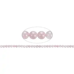 141330100521 Strang Kugeln, Rosenquarz A+ (semi-transparent), 06mm (ca.) | Marco Schreier