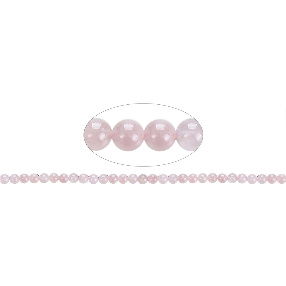 Strang Kugeln, Rosenquarz A+ (semi-transparent), 06mm (ca.) | Marco Schreier