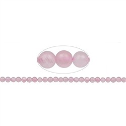 141330100710 Rang de collier boules, Quartz rose, mat, 08mm (39cm) | Marco Schreier