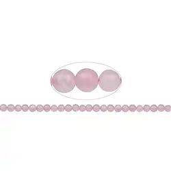 141330100710 Cuentas de piedras preciosas, Cuarzo rosa, mate, 08mm (39cm) | Marco Schreier
