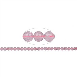 141330100720 Rang de collier boules, Quartz rose, 08mm | Marco Schreier