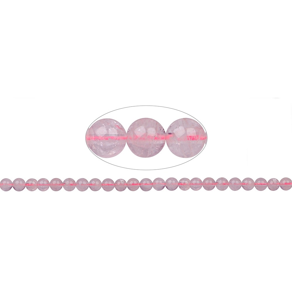 Strang Kugeln, Rosenquarz, 08mm | Großhändler Edelsteine, Heilsteine & Schmuck