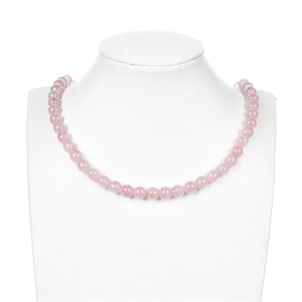 Rang de collier boules, Quartz rose (semi-transparent), 08mm | Marco Schreier