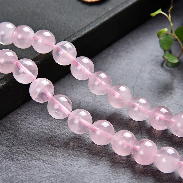 Rang de collier boules, Quartz rose A+ (semi-transparent), 08mm | Marco Schreier