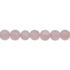 String Beads, Rose Quartz, matt, 10mm (39 cm) | wholesaler gems & healing stones