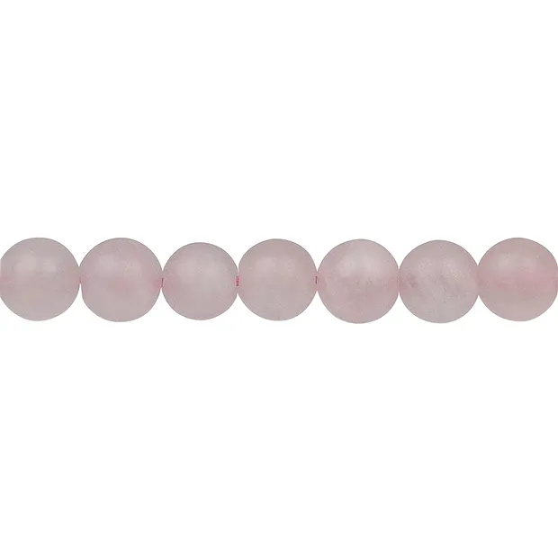 Rang de collier boules, Quartz rose, mat, 10mm (39 cm) | Marco Schreier
