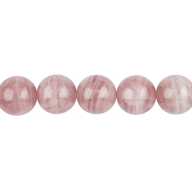 Rang de collier boules, Quartz rose (Madagascar), 14mm | Marco Schreier