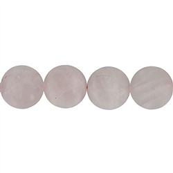 141330101210 Strang Kugeln, Rosenquarz, matt, 16mm | Edelsteine, Heilsteine &amp; Schmuck-Handel