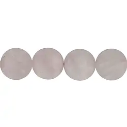 141330101210 Strang Kugeln, Rosenquarz, matt, 16mm | Edelsteine, Heilsteine & Schmuck-Handel