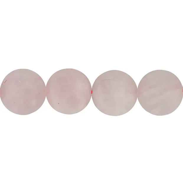 Filo di perline, Quarzo rosa, opaco, 16 mm | grossista gemme e pietre curative