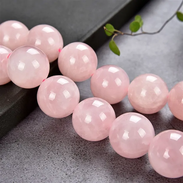 Cuentas de piedras preciosas, Cuarzo rosa, 20mm | Marco Schreier
