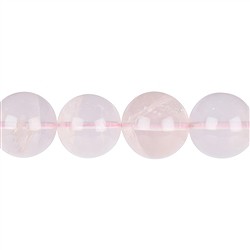 141330101422 Filo di perline, Quarzo rosa (Madagascar), 20 mm | Marco Schreier