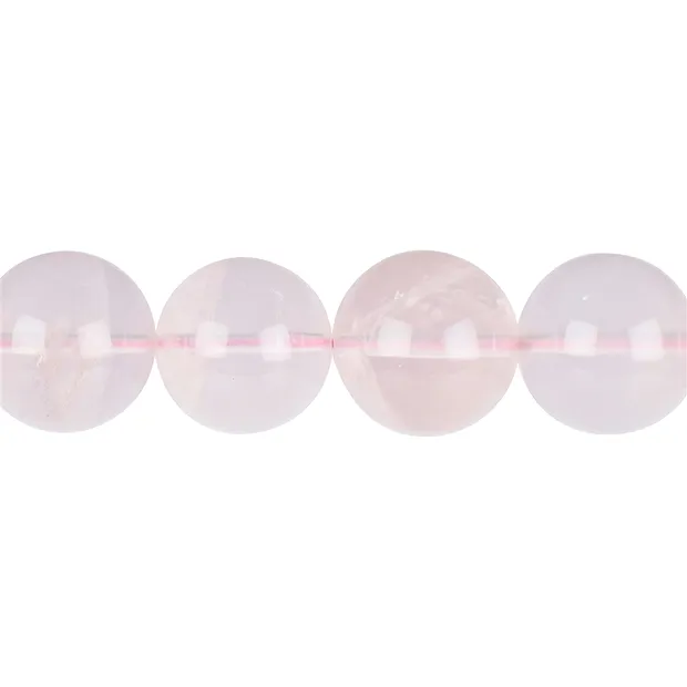 Strang Kugeln, Rosenquarz (Madagaskar), 20mm | Edelsteine, Heilsteine & Schmuck