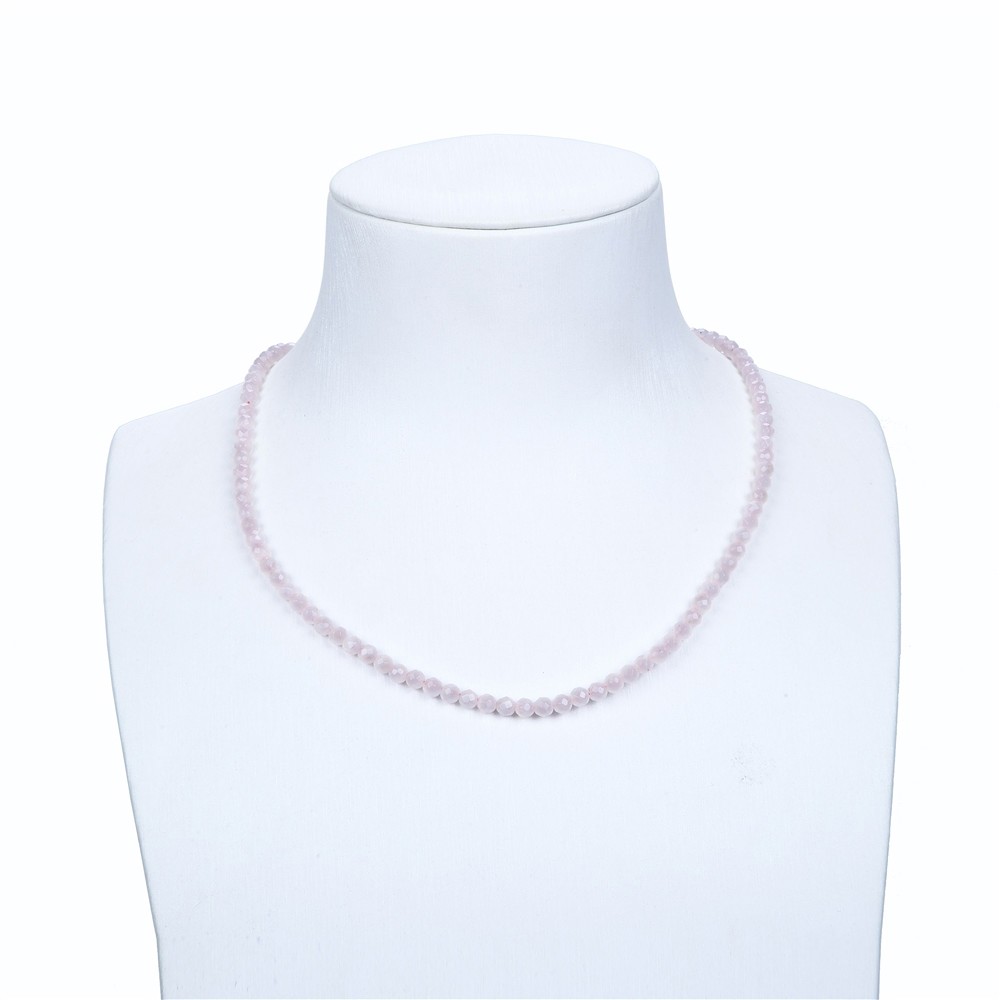 Rang de collier boules, Quartz rose, à facettes, 04mm | Marco Schreier