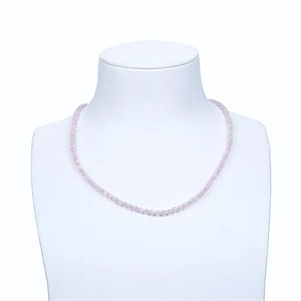 Strang Kugeln, Rosenquarz, facettiert, 04mm | Edelsteine, Heilsteine & Schmuck