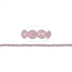 141330101620 Rang de collier boules, Quartz rose, à facettes, 04mm | Marco Schreier