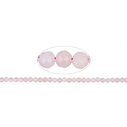 141330101720 Strang Kugeln, Rosenquarz, facettiert, 06mm | Edelsteine, Heilsteine &amp; Schmuck