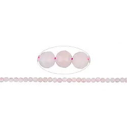 141330101720 Strang Kugeln, Rosenquarz, facettiert, 06mm | Edelsteine, Heilsteine & Schmuck