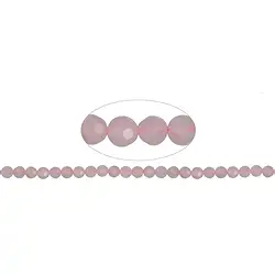 141330103731 Rang de collier boules "fenêtre", Quartz rose A, 08mm | Marco Schreier