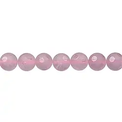 141330103831 Strang Kugeln "Fenster", Rosenquarz A, 10mm | Edelsteine, Heilsteine & Schmuck