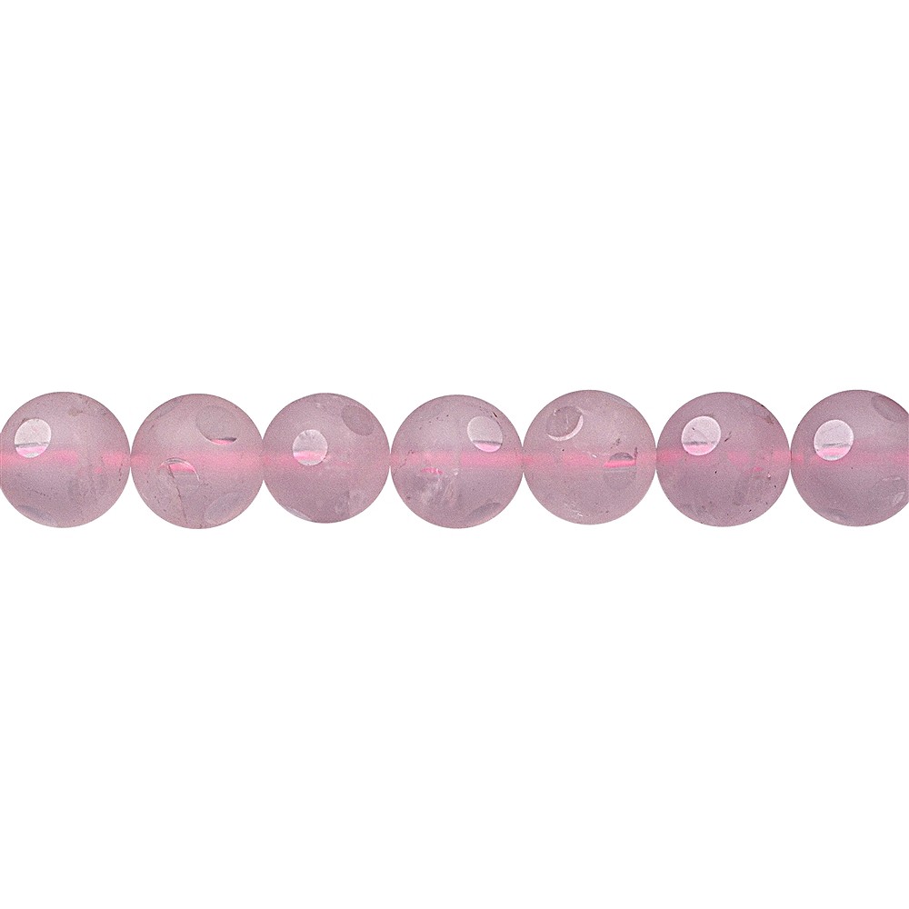 String Beads "Window", Rose Quartz A, 10mm | wholesaler gems & healing stones