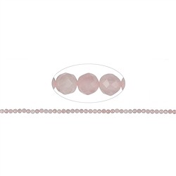 141330104020 Rang de collier boules, Quartz rose, à facettes, 02mm | Marco Schreier