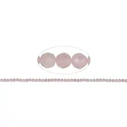 141330104020 Strang Kugeln, Rosenquarz, facettiert, 02mm | Edelsteine, Heilsteine & Schmuck