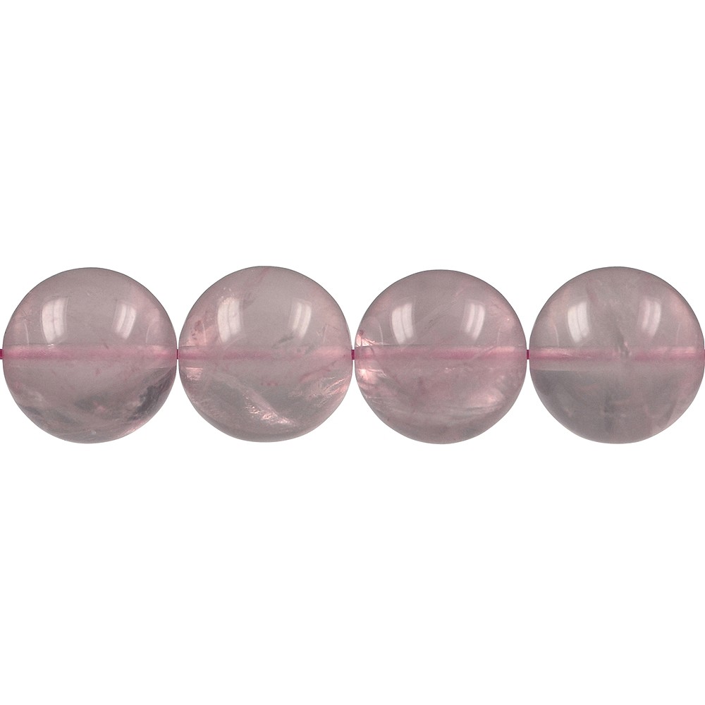 Cuentas de piedras preciosas, Cuarzo rosa A, 15-16mm | Marco Schreier