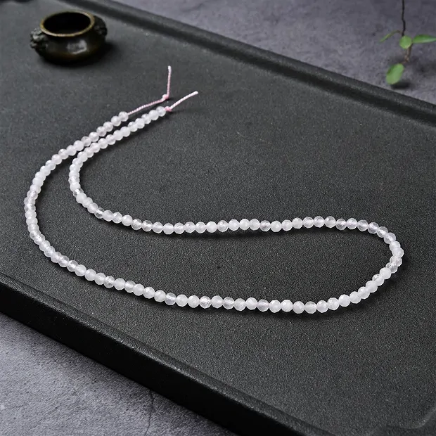 Rang de colliers boules, Quartz rose, à facettes, 03mm (39cm) | Marco Schreier