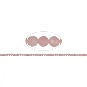 String Beads, Rose Quartz, faceted, 03mm (39cm) | gems, healing stones & jewelry