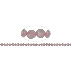 141330109120 Rang de colliers boules, Quartz rose, &#xE0; facettes (Starcut), 05-06mm | Marco Schreier