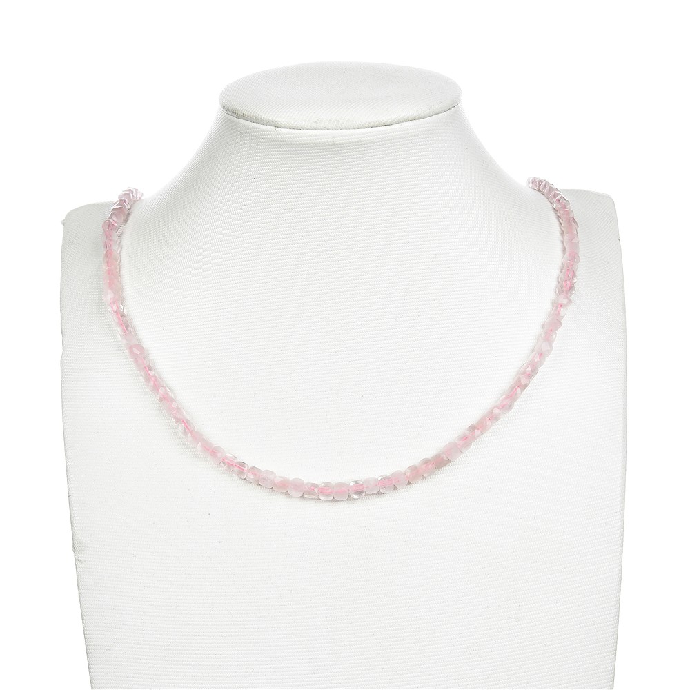 Cubo a filo, Quarzo rosa, sfaccettato, 04 mm | grossista gemme e pietre curative